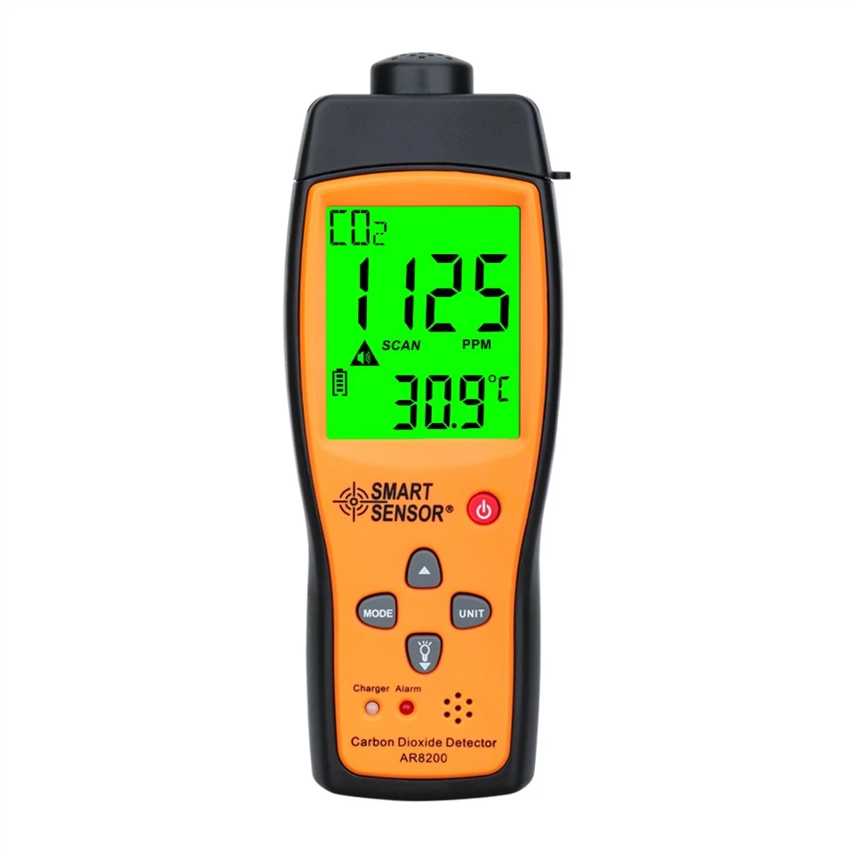 เครื่องตรวจจับคาร์บอนไดออกไซด์ CO2 แบบพกพา