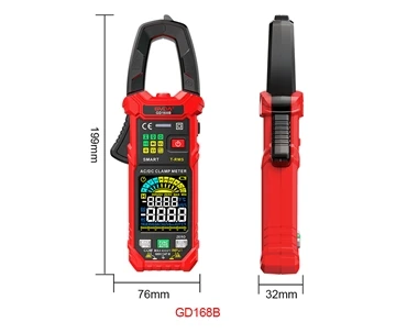 มัลติมิเตอร์แบบดิจิตอลแคลมป์มิเตอร์ GVDA GD168B เป็นเครื่องมืออเนกประสงค์และเ...